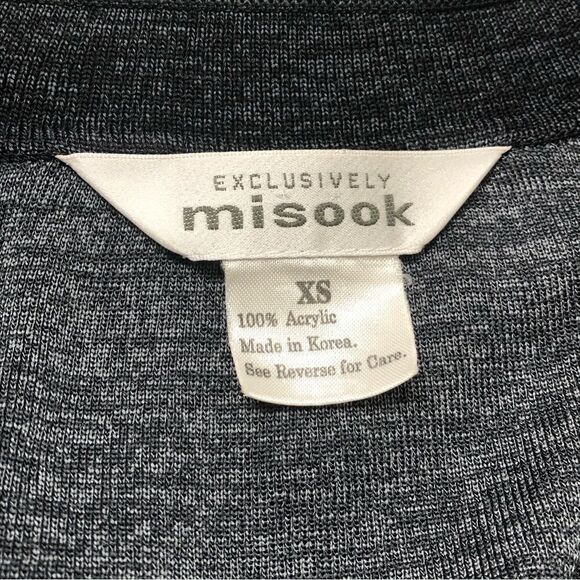 MISOOK LONG OPEN FRONT COLOR BLOCK CARDIGAN - Picture 9 of 9